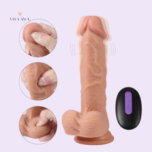 8.2 Inch 21CM Online Dildo Frequency Vibrator Vibrating 20 Sex Penis Wireless Swing India Realistic Cock